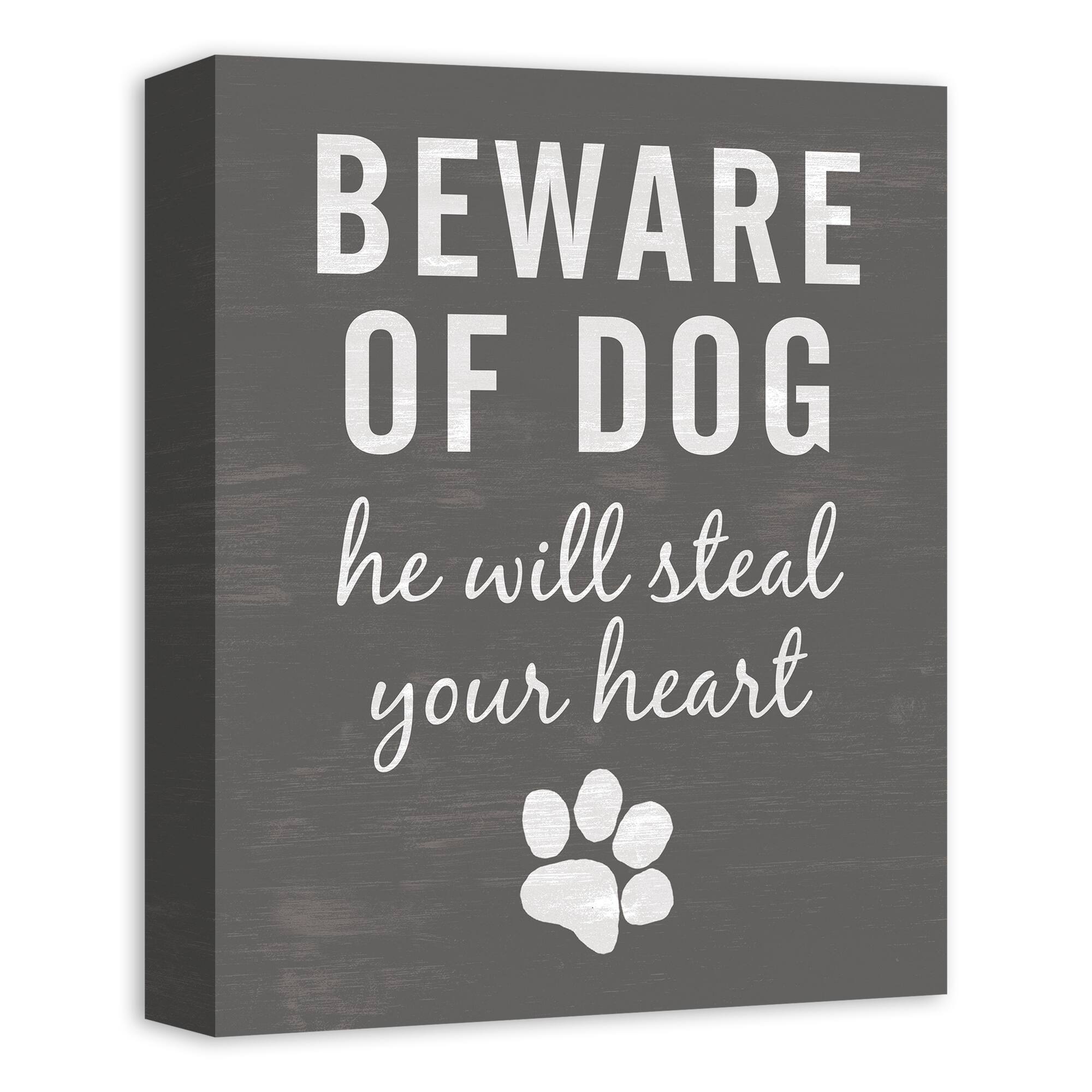 Dog Will Steal Your Heart Canvas Wall Art